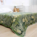 Verdant Leaf Bamboo Fiber Cooling Blanket — alternate angle view