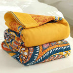 Golden Lotus Comfort Reversible Blanket — alternate angle view
