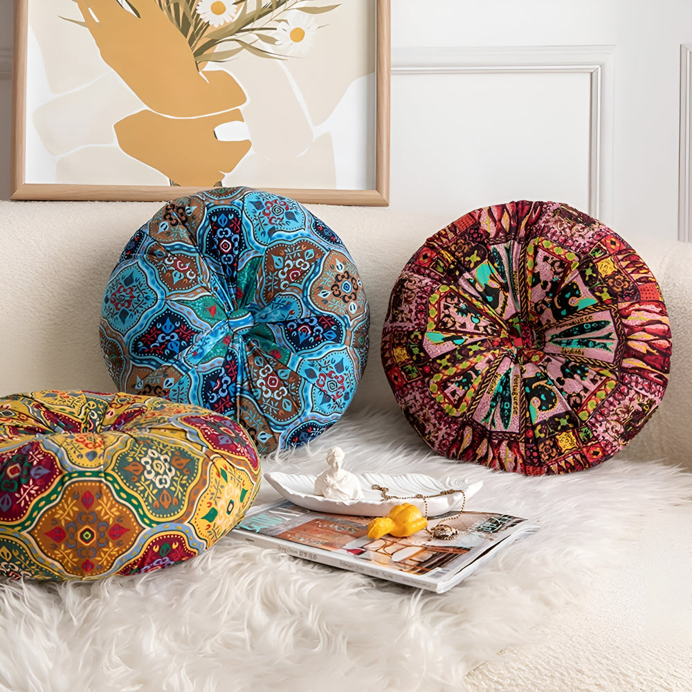 Boho Round Seat Cushion — product in use