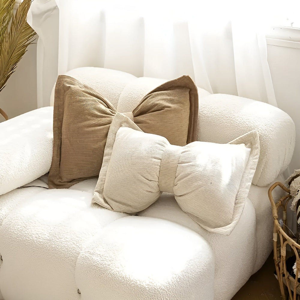 Bowknot Decorative Cushion Pillow — product detail view