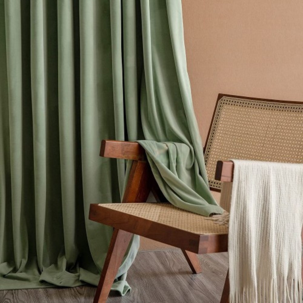 Elegant Soft Velvet Curtain Drapes — product detail view