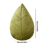 Verdant Flourish Leaf Shaped Cushion — alternate angle view