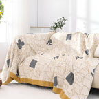 Poker Patterns Cotton Blanket — product close-up