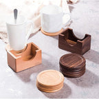 Japanese Style Wooden Coaster | 6pcs Set — main product photo