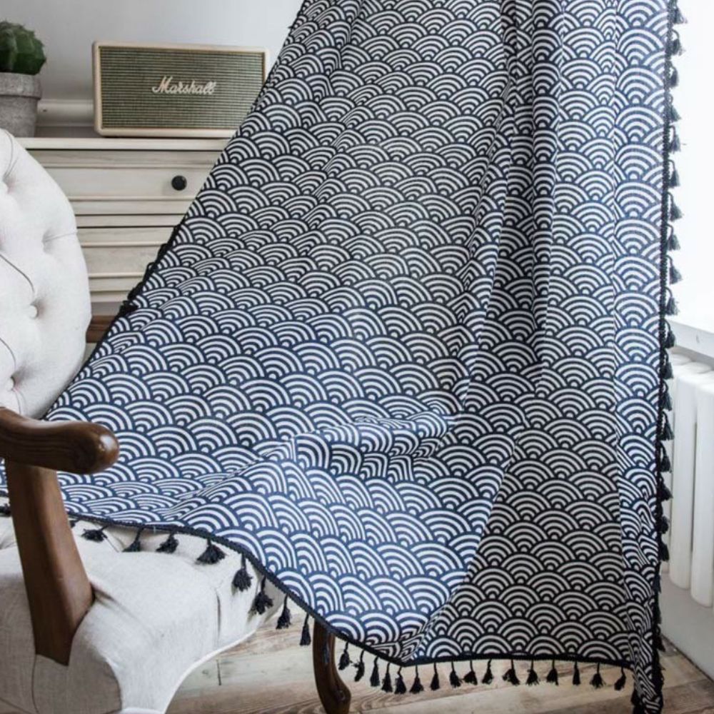 Tidal Scales Curtain — product close-up