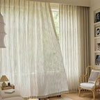 Soft Flow Vertical Stripe Curtain — alternate angle view
