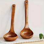 Natural Wooden Soup Spoon — alternate angle view