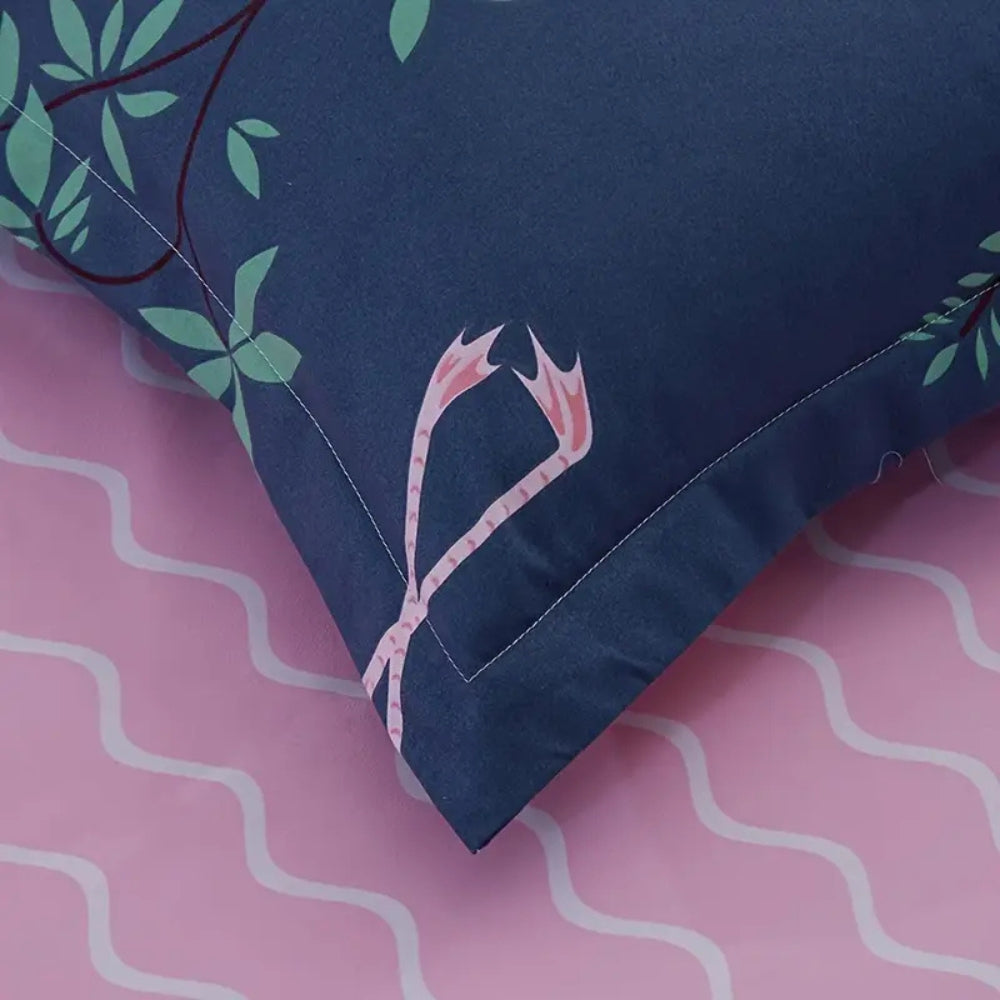 Flamingo Paradise | 3pcs Quilt Cover Set — product detail view
