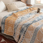 Aztec Layers Pure Cotton Blanket — product in use