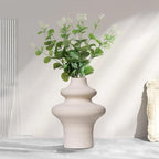 Nordic Beige Ceramic Flower Vase — product in use