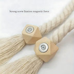 Wooden Bead Tassel Curtain Tie Back | 2Pcs Set — product detail view