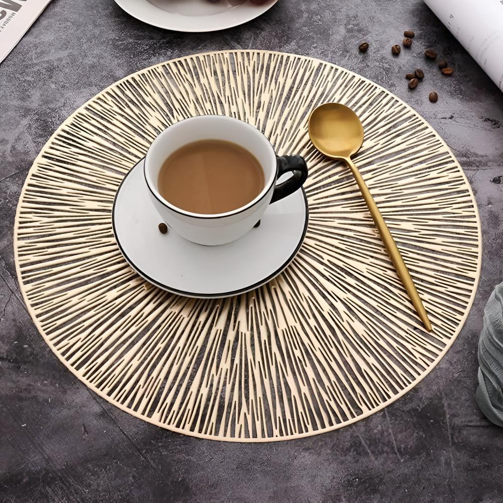 Firework Metallic Table Mat — product in use