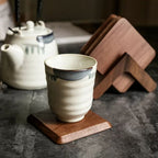 Sleek Stack Wooden Coaster Set | 6pcs — product in use
