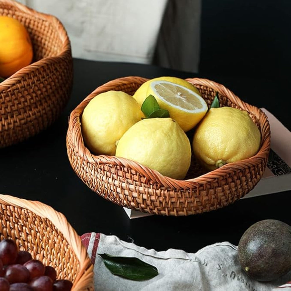 Stylish Handwoven Rattan Basket — product close-up