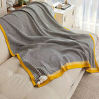 Golden Chevron Luxe Blanket — product close-up