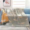 Golden Fish Cotton Gauze Reversible Blanket — alternate angle view