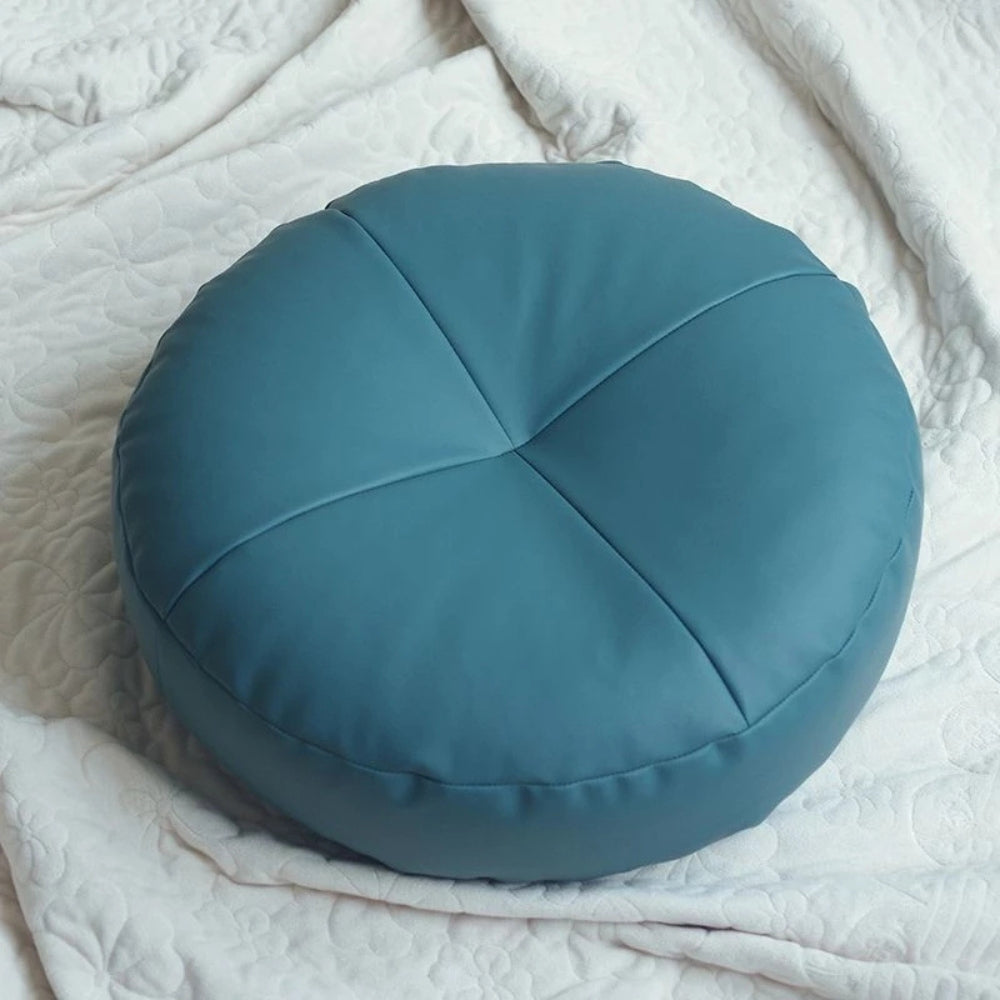 Nappa Leather Japanese Style Cushion — alternate angle view