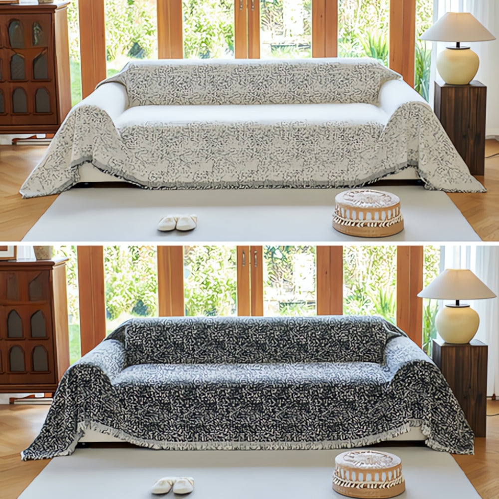 Nordic Speckle Reversible Sofa Cover — product detail view