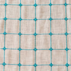 Turquoise Lattice Boho Tassel Curtain — product detail view
