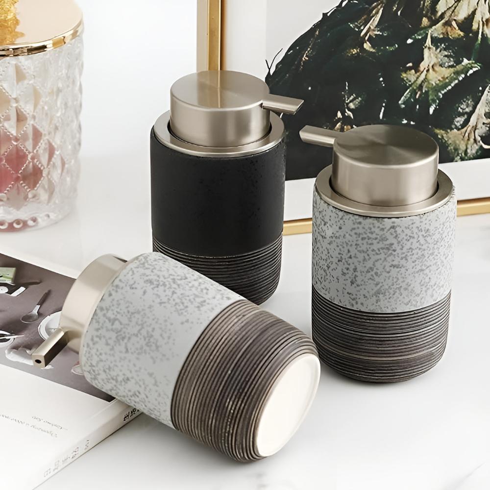 Minimalist Ceramic Soap Dispenser — product in use