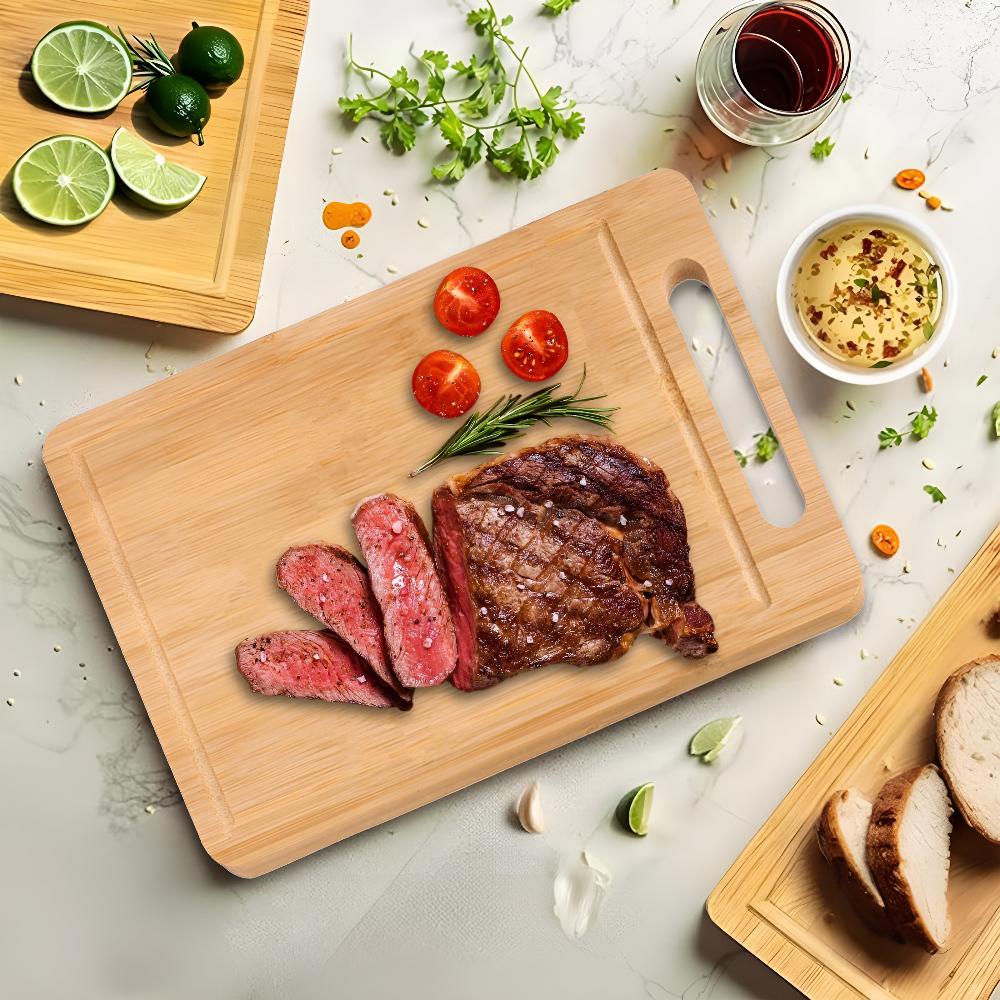 Double-Sided Bamboo Chopping Board — alternate angle view