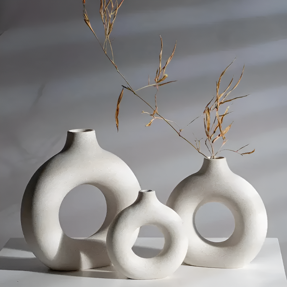 Hollow Grace Ceramic Vase — product in use