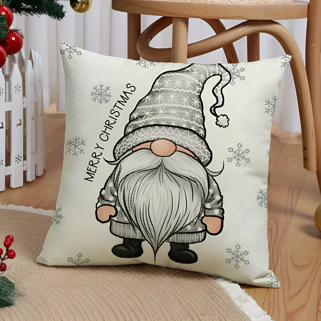 Christmas Gnome Cushion Cover | 4pcs Set — product in use