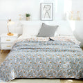 Leafy Floral Cotton Gauze Blanket — product feature detail