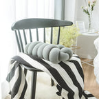 Splendid Ellipse Knotted Plush Cushion — product in use