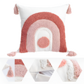 Tufted Embroidered Boho Cushion Cover — material texture close-up