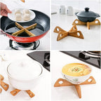 Bamboo Pot Stand & Steam Rack — lifestyle shot