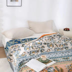 Meadow Bliss Boho Floral Blanket — product detail view