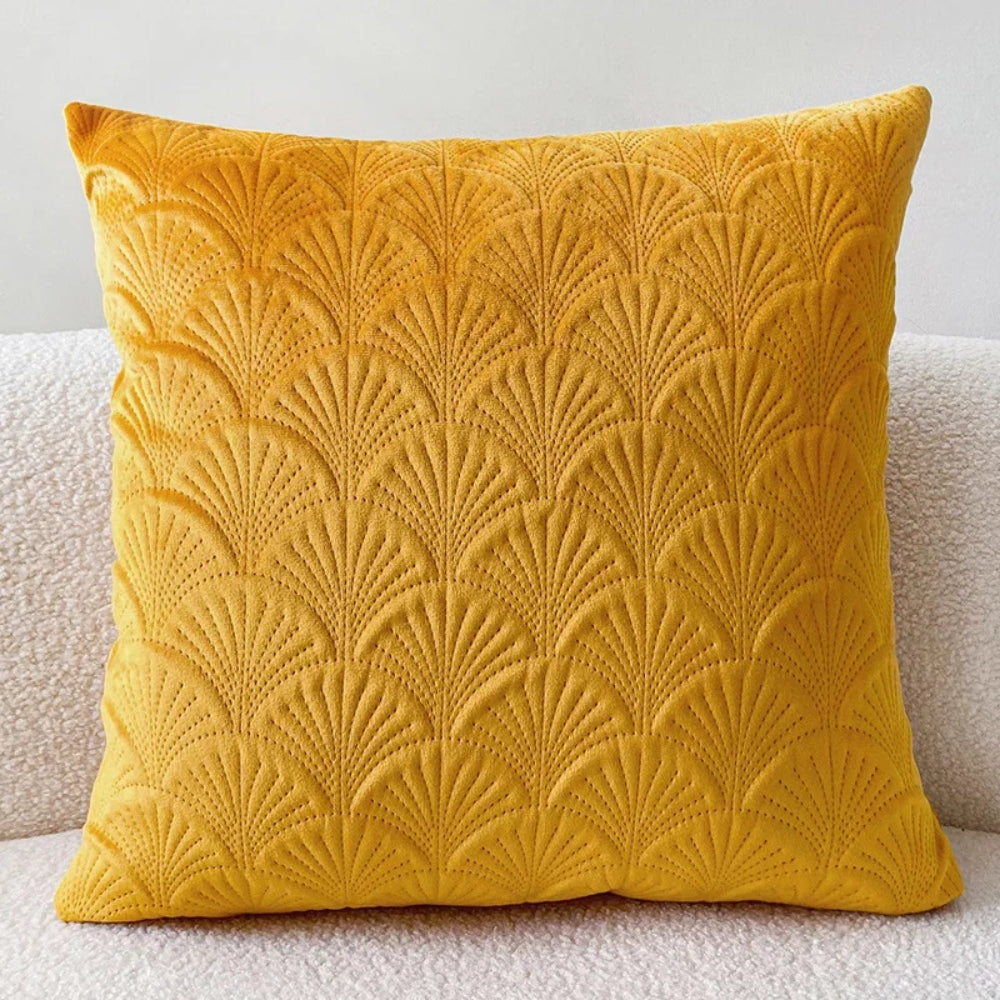 Coastal Velvet Shell Cushion Cover — product feature detail