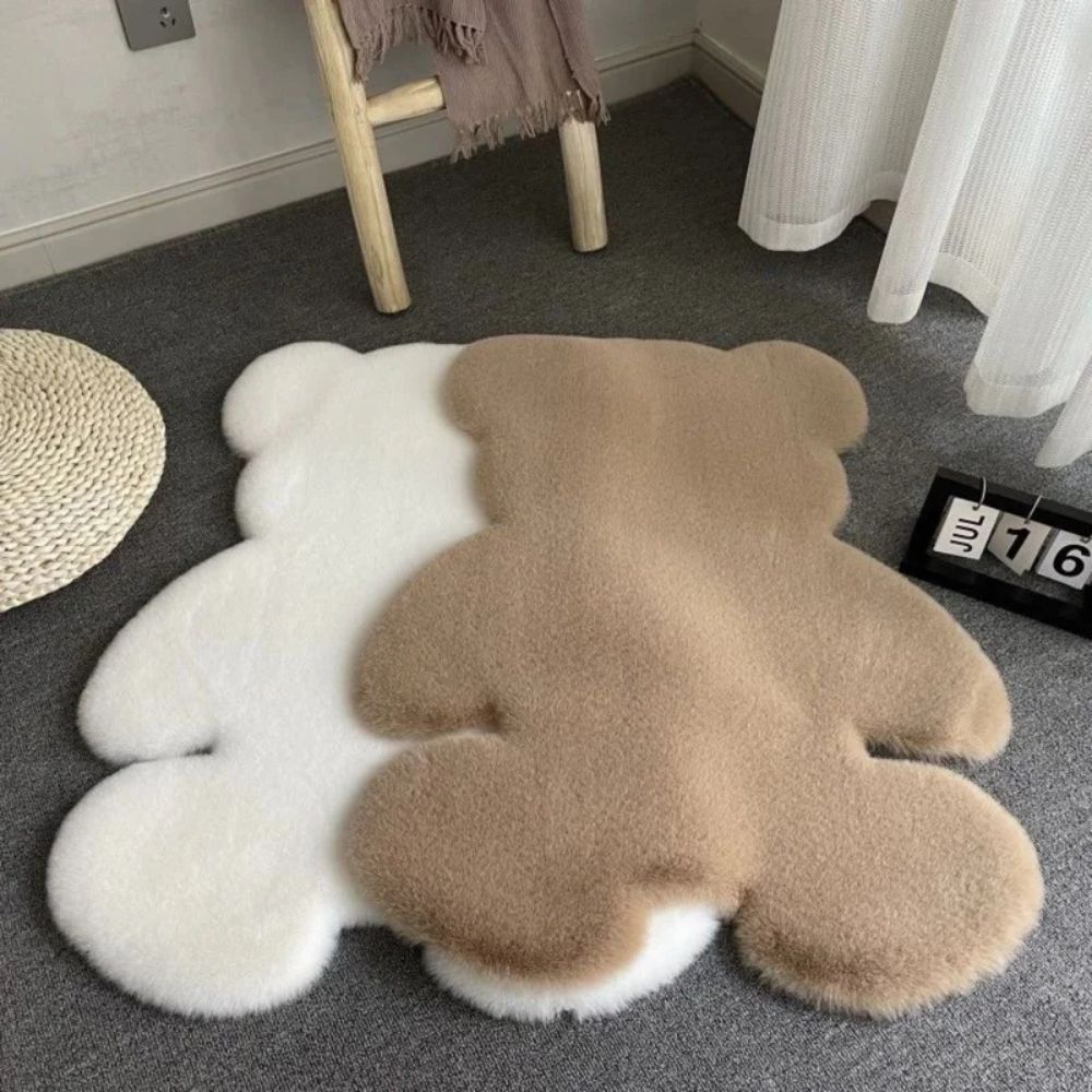 Fluffy Charm Teddy Bear Rug — lifestyle shot