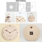 Minimalist Rope Wood Wall Clock — additional view