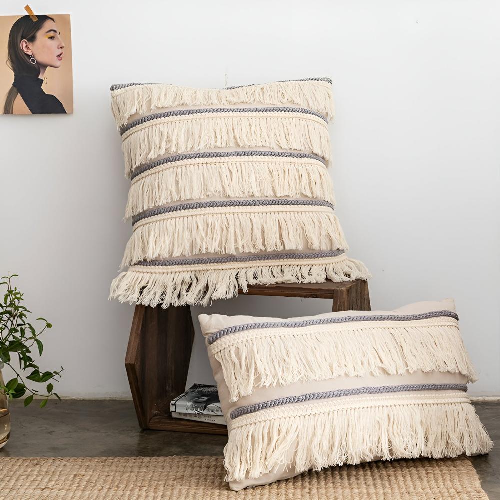Bohemian Fringe Tassel Cushion Covers — product feature detail