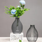 Sleek Metal Frame Vase — product detail view