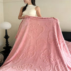 Butterfly Jacquard Flannel Blanket — lifestyle shot