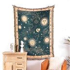 Sun Moon Stars Celestial Blanket — alternate angle view