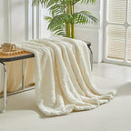 Elegant Leaf Sherpa Blanket — product close-up