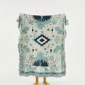 Azura Boho Geometric Knit Blanket — size and scale reference