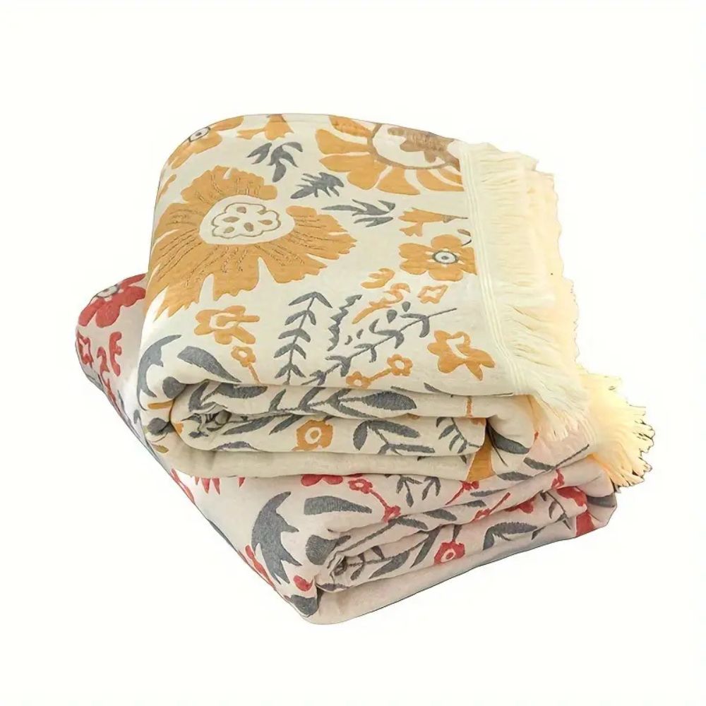Versailles-Inspired Reversible Floral Blanket — additional view