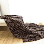 Wild Elegance Leopard Print Blanket — product detail view