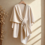 Luxurious Poncho Windproof Shawl Coat — size and scale reference