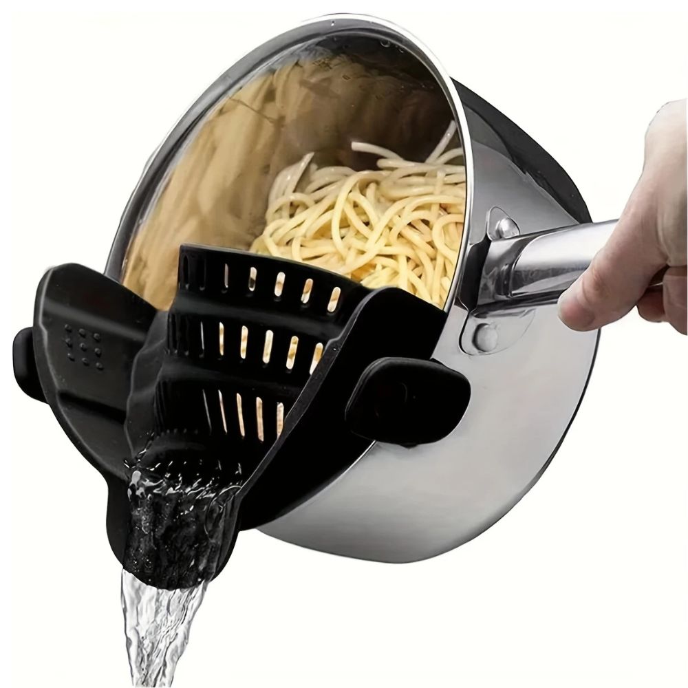 Clip-On Kitchen Strainer — lifestyle shot