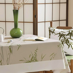 Elegant Pastoral Bamboo Zen Tablecloth — lifestyle shot