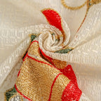 Festive Red Bell Curtains — size and scale reference
