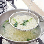 Skimmer Stainless Steel Colander Strainer — alternate angle view