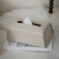 Stitched Leather Tissue Box Holder — additional view