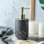 Golden Marble Luxe Dispenser — material texture close-up